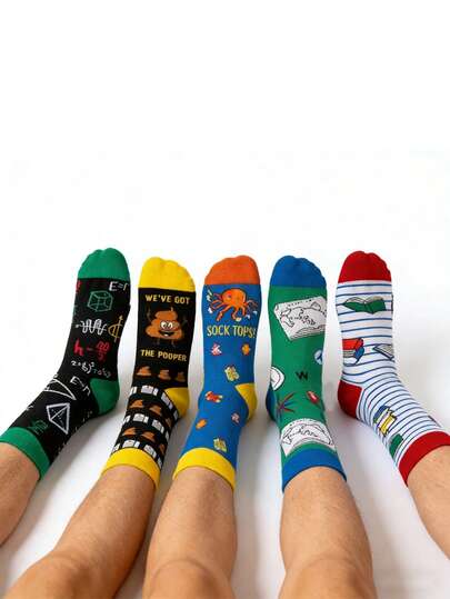 1 par de calcetines empresariales de algodón premium hechos a mano con rayas de arcoíris para hombres de talla grande y extra larga