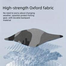 1pc Fishing Tackle Backpack, Multifunctional Fishing Shoulder Bag, Fishing Waist Pack, For Storing Fishing Rods, Baits, Hooks, Fishing Gear, Extra Large Capacity, 600D Nylon Material, Multiple Compartments, Padded Shoulder Strap, Camouflage Stripe Design, Suitable For Outdoor Camping And Fishing Trips, Fishing Gift - Multicolor - View 11