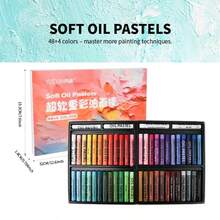 一套48色油画棒，超软混色专业绘画笔，适合学生和初学者，学校用品美术蜡笔套装