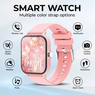 Newly Upgraded Smart Watch With 1.83" HD Large Display, 260mAh Long-Lasting Battery, Multiple Sports Modes, Wireless Calling, Music Control, Remote Camera, Weather Forecast, Message Notification, An Ideal Christmas Gift