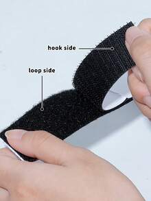 1 Roll Of Premium Hook And Loop Fastener Tape – Heavy-Duty Adhesive, 0.79IN/0.98IN/1.18IN Width, 9.847FT Length, White/Black – Reusable Fastening For Shoes, Clothing & Accessories - White - View 2