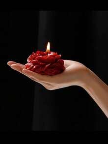 1/2/3pcs Valentine's Day Gift Romantic Soy Wax Scented Candles - 42°C To 48°C Warm Glow Flower Shaped Tarts, Rose & Peony Aromatherapy Diffuser For Home Spa - Multicolor - View 2