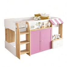 Kids Bed Frames, Headboards & Footboards - Pink+White+Wood+90cm*200cm - View 7