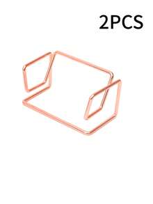 1/2pcs Modern Business Card Holder Display Stand, Desktop Business Card Organizer, Metal Card Display Rack