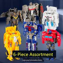 1pc Upgraded Children's Transforming Robot Car Model - One-Button Transformation - Non-Alloy Version Movable Toy For Boys - [Boy's Gift/Children's Birthday Surprise/Creative Educational Toy] Cool Transforming Model - Perfect Gift - Multicolor - View 6