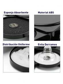 Recubridor de Bordes para Vasos con 3 Bandejas Giratorias, Ideal para Bar y Coctelería | Bluelander - Negro - Ver 3