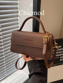 PU Leather Solid Color Retro Women Handbag & Crossbody Bag, Suitable For Shopping, Wallet, Shopping, Young Women, College Students, Newcomers, White-Collar Workers. Very Suitable For Office, College, Work, Business, Commuting, Outdoor Activities, Travel And Outings