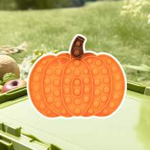 黄色南瓜泡泡纸减压玩具，手指按压泡泡感官玩具，成人和儿童流行的减压玩具，圣诞节、万圣节派对游戏装饰礼物，放松玩具，适合儿童和成人的有趣推弹游戏 - 彩色 - 查看 7