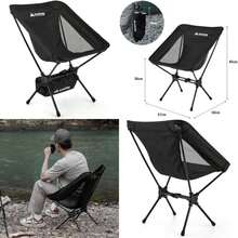Silla Plegable Camping Soporta 120 kg,Camping y Pesca etc (Negro)(default) - Multicolor - Ver 1