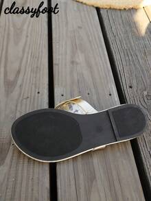 2026 New Women's Hollow Geometric Pattern Flip Flops, Fashionable And Versatile, Essential Slip-On Sandals For Spring/Summer - Gold - View 7