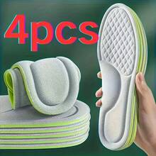 2 pares de plantillas de alta calidad, con excelente absorción de impactos, transpirabilidad y diseño sin olor - Plantillas acolchadas de espuma de memoria suave, plantillas elásticas recortables para aumentar la altura, adecuadas para zapatos, botas y zapatillas, zapatos planos, tacones altos, zapatos para correr - Proporcionan un confort excepcional, material de plantilla y espuma, zapato, selecciones de primavera y verano - Multicolor - Ver 8