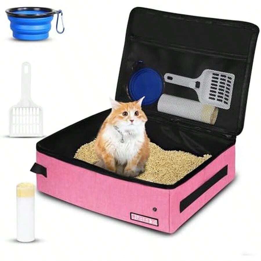 Cat Litter Box - Large-rosado - View 1