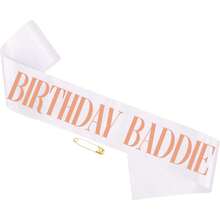 Birthday Baddie Sash For Women, "BIRTHDAY BADDIE" Sash With Colorful Foil For Girl, Happy Funny Birthday Decorations Baddie Accessories For Women Men Party Favors Supplies - Multicolor - View 10