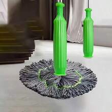 Wireless Self-Spinning Screwless Mop With Durable Plastic/Metal Handle - No Electricity Needed, Washable Mop Head For Cleaning Bedroom, Bathroom, Kitchen, Living Room And More | Modern Cleaning Tool | Powerful Stain Removal | Christmas Gift, Fun Gift, Ramadan Gift, Personalized Gift