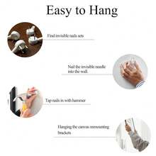 hyidecorart Vintage Leinwand Bilder mit Rahmen Holz, 20x25 cm Klein Wandbilder Wohnzimmer Natur Ländlich Landschafts Bild Aesthetic, Wanddeko Schlafzimmer Gemälde Desktop Badezimmer Büro Esszimmer-6959 - DreiKaninchen-RahmenHolz - Übersicht 7