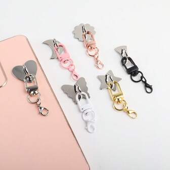 3-In-1 Phone Case Buckle + Door Buckle + Lobster Clasp Lanyard, Heart, Star, Moon, Butterfly, Flower Shaped, DIY Smartphone Lanyard, Metal Material, With Adhesive Backing, Phone Case & Bag Hardware Handmade Decoration Accessories