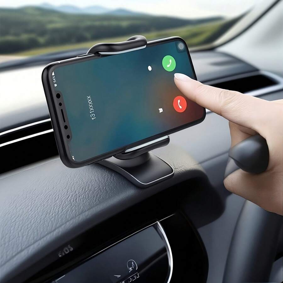 Giá đỡ điện thoại ô tô xoay 360 độ đa năng, tương thích với iPhone và tất cả các dòng điện thoại thông minh với mọi kích cỡ, sử dụng được quanh năm.