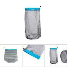 Ultralight Mesh Drawstring Sack Outdoor Travel Hiking Camping Stuff Storage Bag(Blue XL) - Gris - Ver 4
