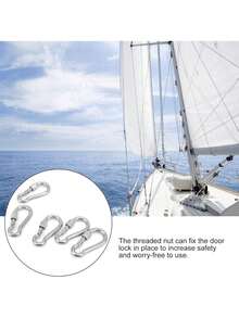 EstiloVGEBY Clip De MosquetóN, Gancho De Resorte De Acero Inoxidable De 50 Mm, Ganchos De Resorte De Alta Resistencia, Hebillas Suministros De Remo RowingVersióN Mejorada