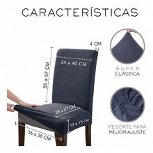 6 Pieces Universal Elastic Washable Dustproof Dining Chair Covers For Kitchen, Living Room, Hotel, And Events - Dark Grey - View 4