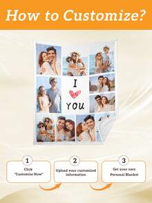 Custom Blankets, Personalized Photos And Text Gifts, Flannel Personalized Photo And Text/Name Blankets For Easter, Personalized Soft And Comfortable Blankets, Customized Special Photo And Text/Name As Graduation Gift, Class Of 2026, Mother's Day, Birthday Gifts, Family, Wedding, Souvenir Customized Blankets, Blankets Suitable For All Seasons, Washable, Machine Washable, Lightweight, Breathable, Comfortable, Warm, Comfortable Customization, Unique, 280gsm For Him, Her Personalized Ideal Gifts For Her, Him, Family, Boyfriend, Girlfriend, Father, Family, Mother, Lover, Daughter, Son, Grandfather, Grandmother, Friend, Classmate, Pet. Perfect Nap, Camping, Travel, Home, Daily Life, Office Decoration, Birthday, Anniversary, Valentine's Day, Thanksgiving, Christmas, Halloween, Father's Day, Wedding - 彩色 - 查看 7