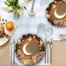 Bộ 2/4/6 tấm lót bàn ăn trang nhã theo chủ đề Ramadan, được trang trí bằng họa tiết trăng và đèn lồng, kích thước 15 inch, thích hợp cho các buổi họp mặt, bữa ăn và trang trí ngày lễ. Cũng thích hợp cho trang trí nhà cửa, trang trí bàn ăn ngày lễ, trang trí nhà kiểu nông trại, trang trí theo phong cách nông trại. Tấm lót bàn có thể giặt được, chất liệu bền, thích hợp cho trang trí bàn ăn ngày lễ và giải trí tại nhà. - Nhiều màu - Xem 4