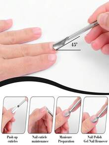 8pcs/6pcs/4pcs/3pcs/1pc Stainless Steel Nail Clippers, Cuticle Remover, Foot File, Nail Pusher, Manicure & Pedicure Tools Set With Non-Slip Handle, Designed For Men And Women - Multicolor - View 5