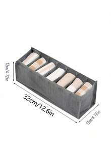 Cutie de depozitare pentru dulap gri cu mai multe compartimente, organizator de sertare pliabil din material nețesut, soluție de depozitare sub pat care economisește spațiu cu mâner ușor de transportat - Gri - Vizualizare 6