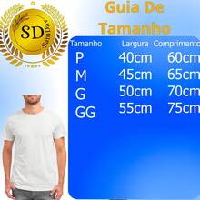 camiseta estampada 100% algodao premium cores vibrantes que nao desbotam tecido leve e respiravel - Preto - Visão 4