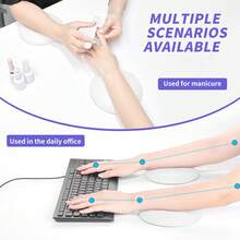 Round Super Soft Fiber Leather Elbow Pad, Professional Non-Slip Base, Manicurist Hand Rest Cushion, Suitable For Salon And Home Use - Multicolor - View 6