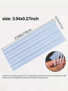 1/20/50支装迷你超透明安全热熔胶棒，透明热熔胶，光滑透明，无烟无味，粘性强，兼容大多数热熔胶枪，适用于DIY、艺术、工艺、密封、木工、塑料、织物、陶瓷等。