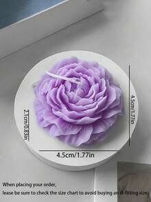 1pc Peony Scented Candle (Limited Peony Fragrance), Suitable For Students, Festival Gifts, Back To School, Dorm Decor, Weddings, Mother's Day, Valentine's Day, Christmas (Natural Wax Material, Handcrafted Floral Design, Long-Lasting Fragrance) - Multicolor - View 9