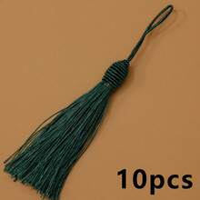 10 chiếc móc khóa tua rua, dùng làm bookmark, trang trí móc chìa khóa, làm đồ trang sức, thẻ quà tặng, mũ, quần áo, túi xách, đồ thủ công, quạt, đèn lồng, đám cưới và nhiều mục đích trang trí khác. - Nhiều màu - Xem 21