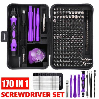 170 In 1 Precision Screwdriver Set Magnetic Repair For Laptop Phone Screw Driver