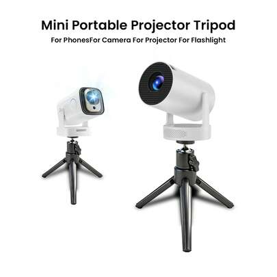 VELEC Multi-Function Mini Projector Tripod MountCompatible With 1/4-Inch Threaded ProjectorsABS MaterialPortable, Compact 360° Rotating Projection MountIdeal For Outdoor Use And Home Theater