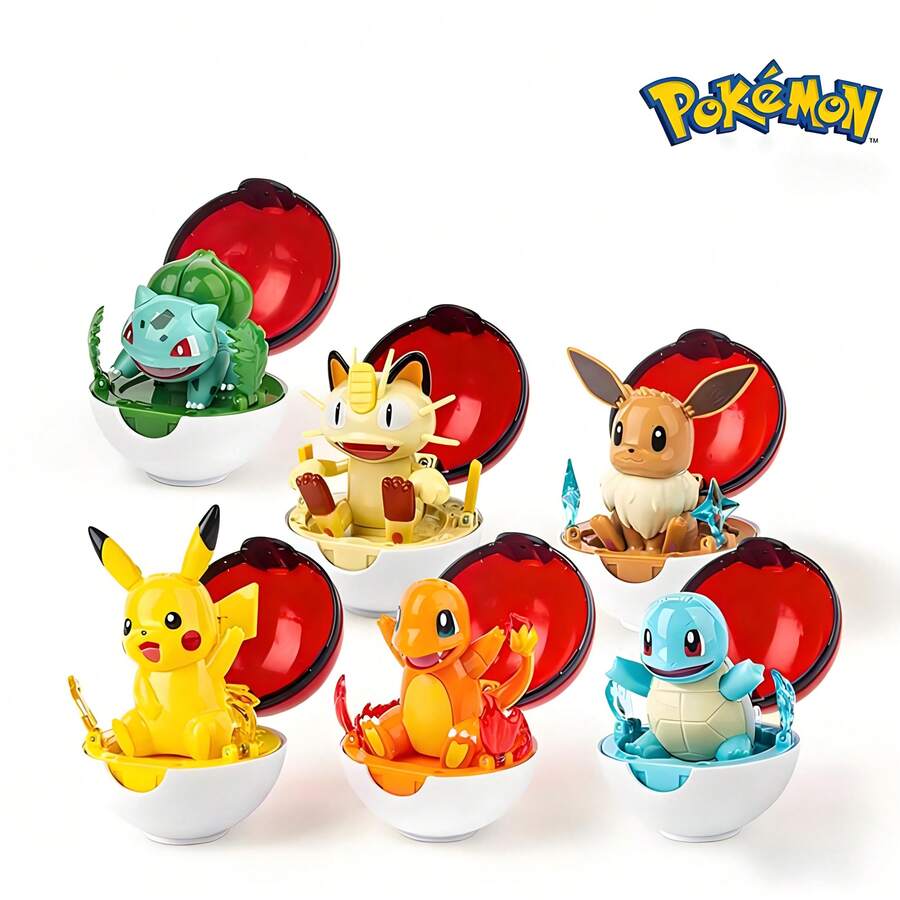 2nd Generation Pokemon Transformation Pokeball; Pikachu Toy Model; Toys; Action Figures; Display Items; Squirtle - Multicolor - View 1