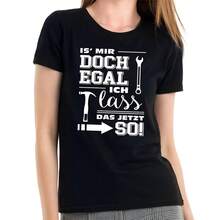 I Don't Care, I'll Leave It Like That Now Sayings Fun Ladies Girlie T-Shirt - 紅色 - 查看 1