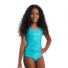 Nexis Children's/Youth Swimsuit For Beach And Pool, UV Protection - Velero verde - Ver 5