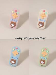 Baby Silicone Teething Toys, Infant Remote Control Shaped Teether - Multicolor - View 1