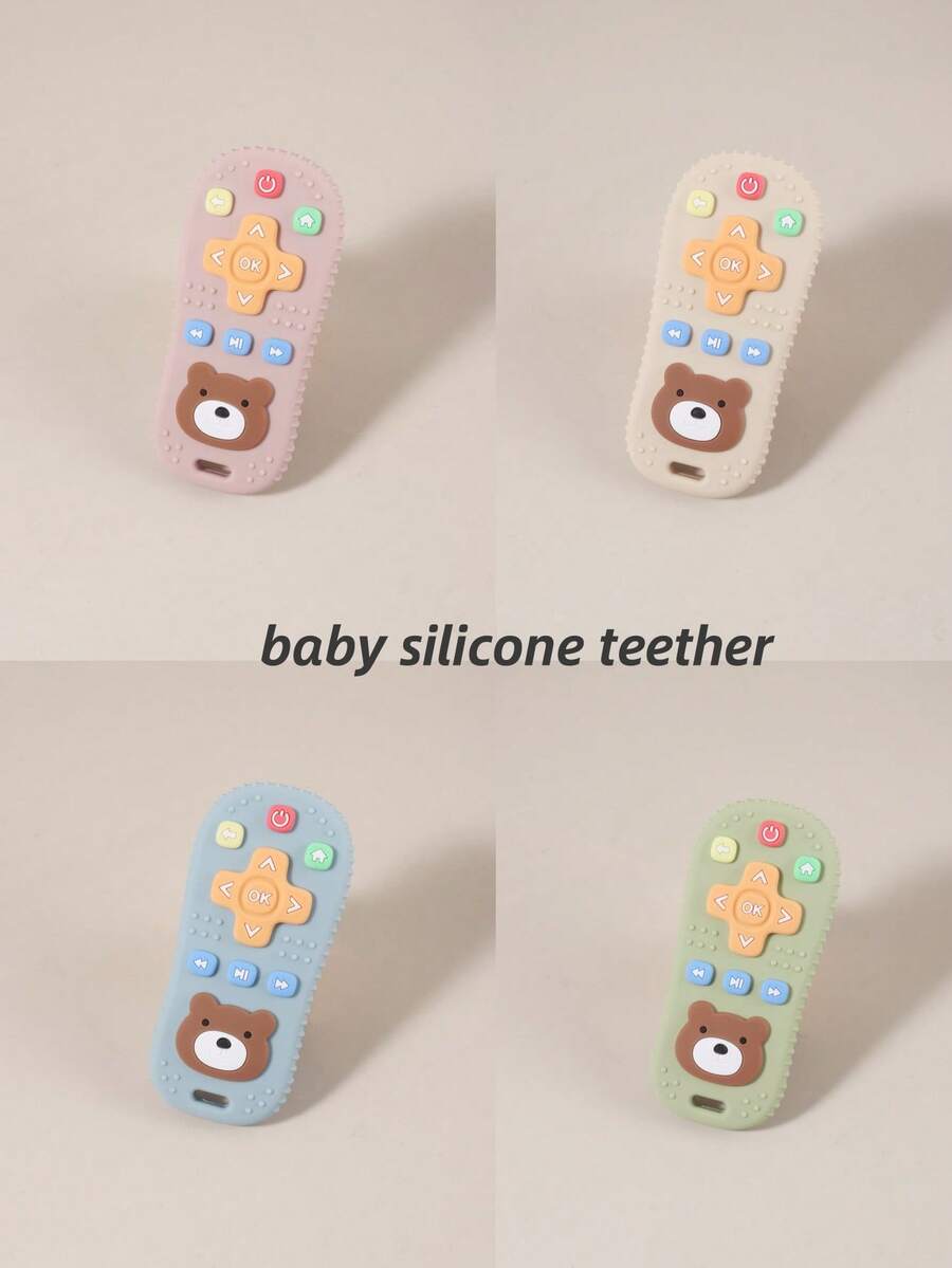 Baby Silicone Teething Toys, Infant Remote Control Shaped Teether - Multicolor - View 1