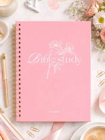 1pc Bible Study Journal Notebook, 52-Week Method Bible Study Guide, Daily Prayer Journal Church Note Taking Faith Gifts For Women & Men, School Office Supplies Friends New Year Gifts For Women,Stocking Stuffers