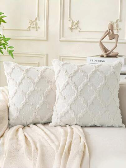 1pc Diamond Jacquard Pillowcase Soft And Minimalist, Perfect For Living Room Sofas, Bedroom Beds, And Other Home Decor. A Thoughtful Gift For Friends And Family.