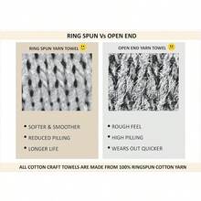 Cotton Craft Ultra Soft 6 Piece Towel Set Linen Luxurious 100% Ringspun Cotton Heavy Weight and Absorbent Rayon Trim - 2 Oversized Large Bath Towels 30x54 2 Hand Towels 16x28 2 Wash Cloths 12x12 - Lino - Ver 5