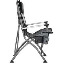 TIMBER RIDGE - Silla Plegable de Camping para Adultos, sillas Plegables de Aluminio con Soporte Organizador para Tazas y reposacabezas extraíble, Resistente soporta hasta 300 Libras, Color(Gris) - Multicolor - Ver 12