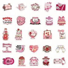 50 piezas de pegatinas con estilo de pergamino vintage, decoración DIY para el Día de San Valentín, Navidad, Año Nuevo en papelería, libros, tazas, equipaje, guitarra, casco, etc.