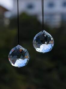 20pcs Classic Glass Crystal Bead Set, Multi-Faceted Teardrop Shape, Suitable For Chandelier, Balcony, Kitchen, Garden Decor And DIY Jewelry Making - Elegant Sunlight Catcher Craft Set For Wedding And Home Decor, Glass Beads For Jewelry Making, Restaurant Decor, Hotel Decor, Bedroom Decor, Living Room Decor - Clear - View 2