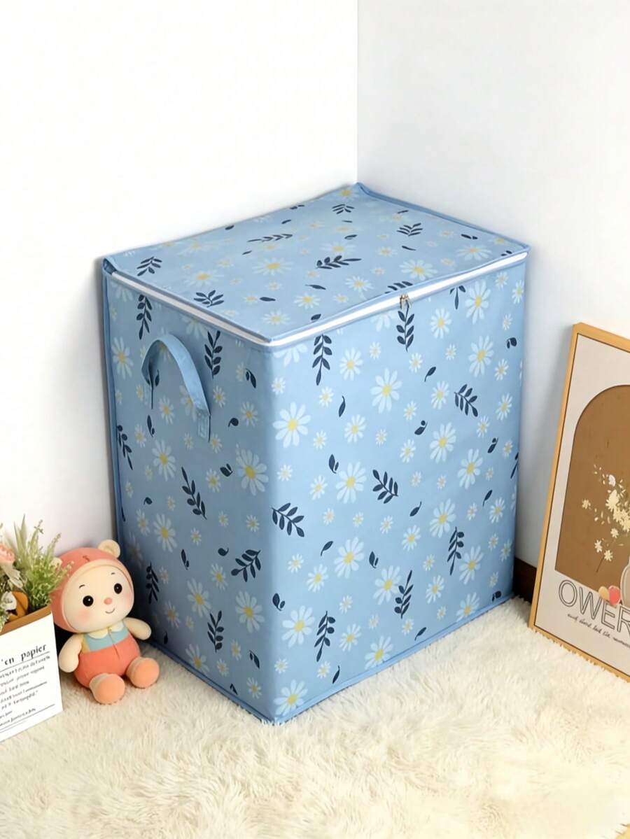 100L Large Capacity Multifunctional Wardrobe Storage Box, Durable Fabric Organizer Bin With Drawstring Closure - Suitable For Storing Clothes, Blankets, Bedding, Toys, Travel & Moving Supplies - Rectangular Design, Moving Box - Color - View 1