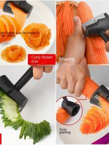 Multifunctional Stainless Steel Spiral Slicer, Suitable For Salad, Vegetable And Fruit Slicing, Can Slice Carrots And Cucumbers - Multicolor - View 9