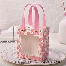 30pcs/10pcs/5pcs Premium Gold Foil Sakura Pattern Gift Boxes - Gift Boxes With Display Window - Candy Gift Boxes, Suitable For Birthday Parties, Weddings, Celebrations, Valentine's Day, Team Building And Other Party Favors - Gift Box - View 4