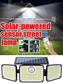 2pcs Durable Wide-Angle Solar-Powered Sensor Light Outdoor Waterproof Street Lamp Capable Of Human Body Sensing To Avoid Unnecessary Power Consumption Suitable For Storefront Signs / Temporary Areas On Construction Sites For Night Lighting